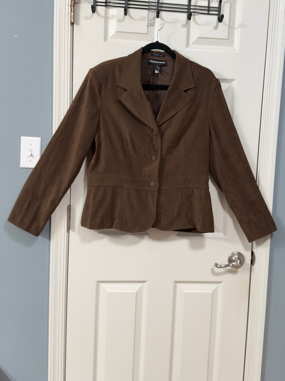 Norton McNaughton Brown Suede-Look Women's Blazer